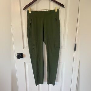 Athleta Dark Green Elastic Waist Pants